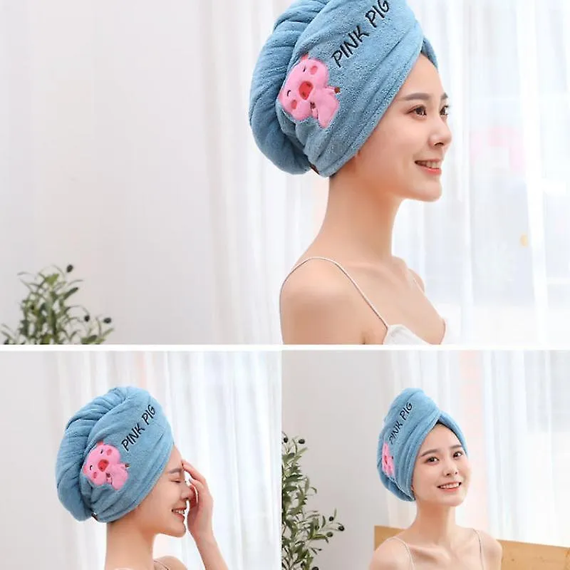 Women Girl Towels Bathroom Microfiber Towel Rapid Drying Hair Towel Magic Shower Cap Lady Turban Head Wrap