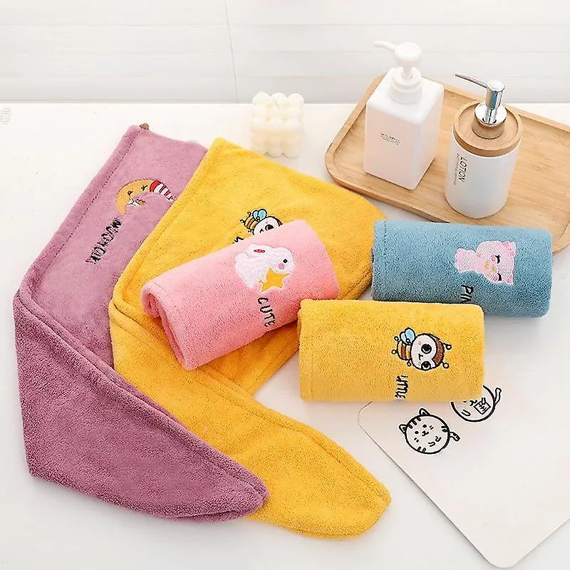 Women Girl Towels Bathroom Microfiber Towel Rapid Drying Hair Towel Magic Shower Cap Lady Turban Head Wrap