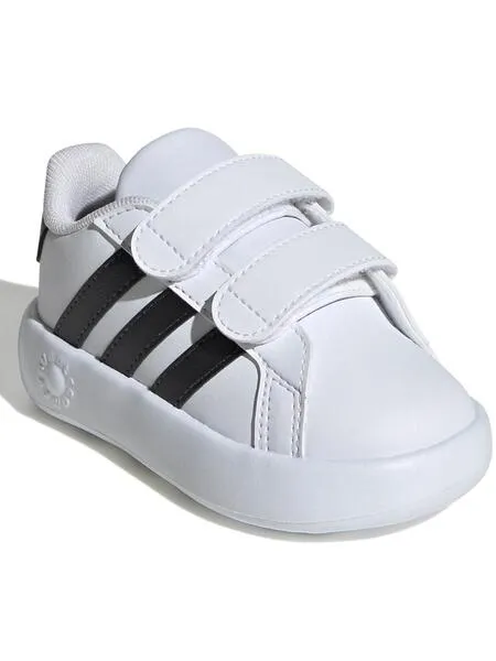 Zapatilla Adidas Grand Court Blanco Negro Bebe