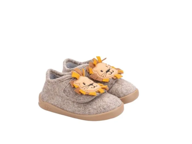 ZAPATILLA DE CASA BAREFOOT IGOR HOMIE LEON EN COLOR TAUPE W10329-183