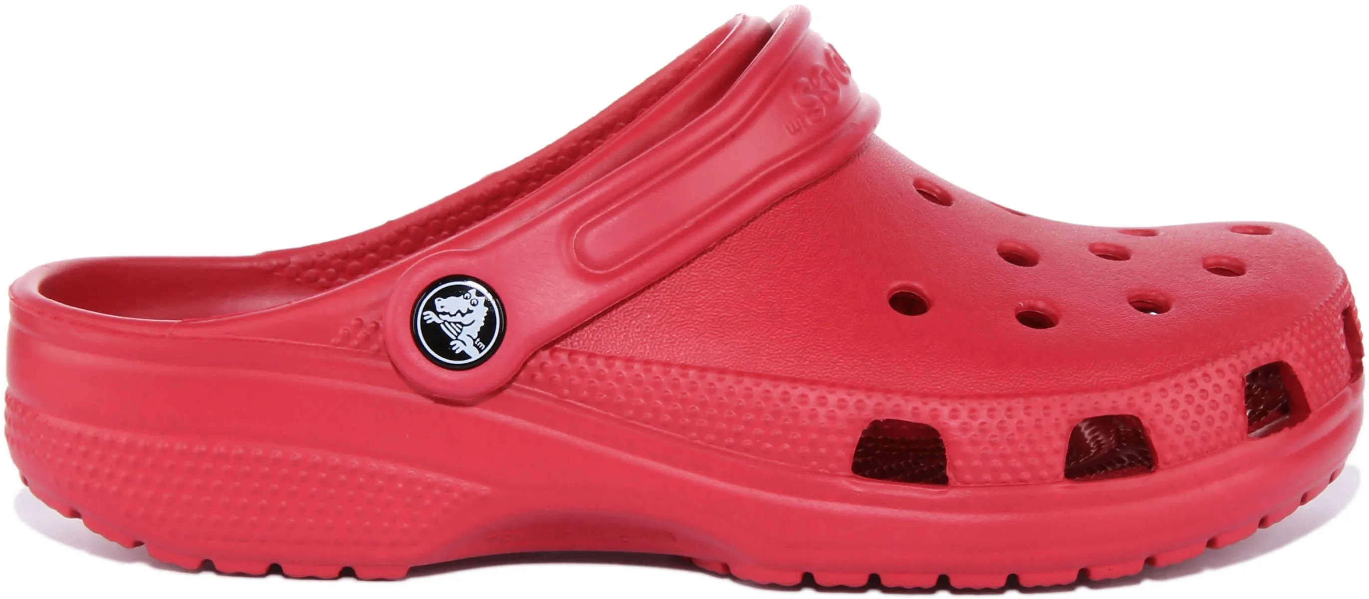 Zoccoli con Plateau Classici in Gomma per Bambini Crocs Classic Junior in Rosso