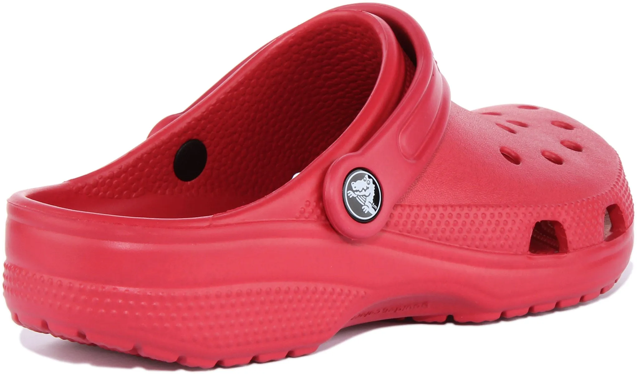 Zoccoli con Plateau Classici in Gomma per Bambini Crocs Classic Junior in Rosso